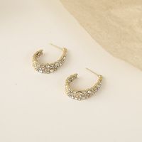 New Korean Retro Baroque Rhinestone Earrings main image 6