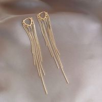 Boucles D&#39;oreilles Longues Pompon main image 2