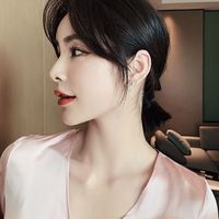 Korea's New S925 Silver Needle Full Diamond Pearl Half Butterfly Earrings main image 6