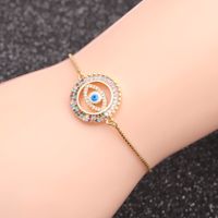 Copper Micro-inlaid Zircon Demon Eye Bracelet main image 3