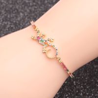 Copper Micro-inlaid Zircon Gecko Bracelet main image 4