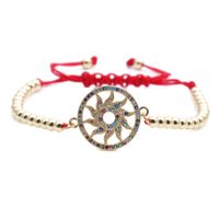 Micro-inlaid Zircon Sun Wheel Chain Bracelet main image 5