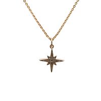 Micro-inlaid Zircon Six-pointed Star Necklace main image 3