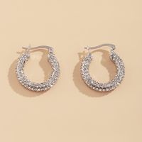 Simple Style Geometric Plating Alloy Artificial Gemstones Earrings sku image 2