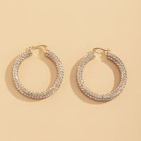 Simple Style Geometric Plating Alloy Artificial Gemstones Earrings sku image 4