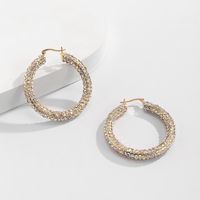 Simple Style Geometric Plating Alloy Artificial Gemstones Earrings sku image 3
