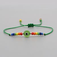 Pulsera Hecha A Mano De Ojos De Perlas De Vidrio Étnico Bohemio De Moda Simple sku image 3