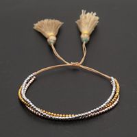 Bracelet Multicouche À Pampilles En Argent Et Or Rose De Style Ethnique Rétro sku image 1
