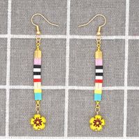 Pendientes De Margaritas Con Cuentas De Color Bohemio sku image 9