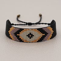 Black Punk Ethnic Style Versatile Personality Miyuki Beads Bracelet Woven Geometric Eyes Handmade Ornament sku image 1