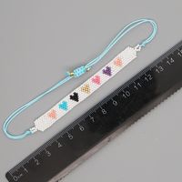 Simple Bohemian Hand-woven Beaded Colorful Love Ethnic Rice Bead Bracelet sku image 1