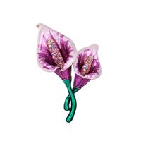 Broche Fleur En Alliage Violet sku image 1