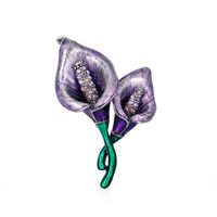 Broche Fleur En Alliage Violet sku image 2