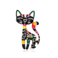 Cartoon Black Cat Brooch sku image 1