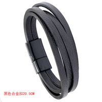 Simple Multi-layer Leather Bracelet sku image 1