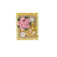 Retro Picture Frame Oil Painting Brooch sku image 3