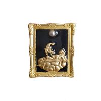 Retro Picture Frame Oil Painting Brooch sku image 6