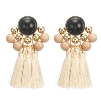 Exaggerated Alloy Fringed Resin Earrings Earrings Popular Jewelry sku image 1