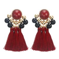 Exaggerated Alloy Fringed Resin Earrings Earrings Popular Jewelry sku image 4