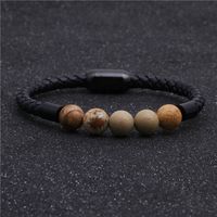 Stainless Steel Magnetic Buckle Leather Bracelet main image 3
