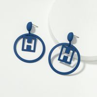 Fashion Blue Letter Earrings main image 4