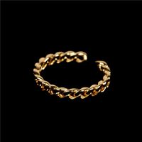 Einfacher Offener Ring Aus Glänzendem Metall main image 5