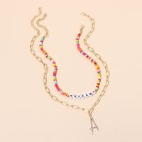 Multi-layer Letter Necklace main image 1