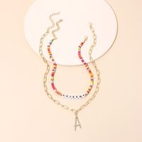 Multi-layer Letter Necklace main image 3