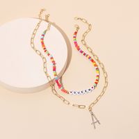 Multi-layer Letter Necklace main image 4