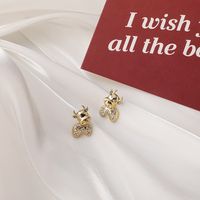 Bull Rhinestone Earrings main image 4