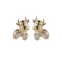 Bull Rhinestone Earrings main image 6