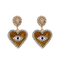 Demon Eyes Heart Diamond Earrings sku image 1
