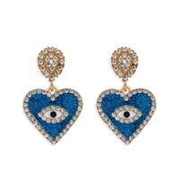 Demon Eyes Heart Diamond Earrings sku image 3