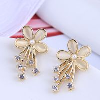 Korean Fashion Simple Flower Drop Earrings main image 1