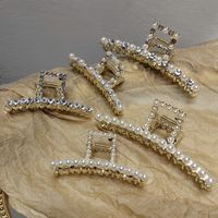 Pinza De Pelo De Diamantes De Imitación De Perlas De Metal main image 4