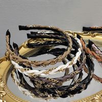 Leather Metal Chain Braid Headband main image 1