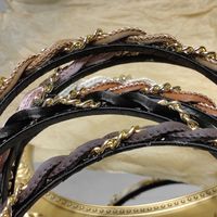 Leather Metal Chain Braid Headband main image 4