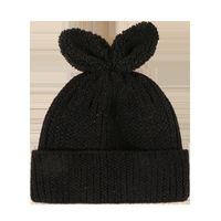Black Cute Two Ears Knitted Hat main image 6
