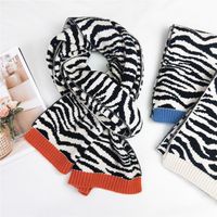 Double-sided Woolen Knitted Scarf main image 3