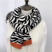 Double-sided Woolen Knitted Scarf main image 5