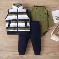 Zipper Jacket Three-piece Romper Vest Suit main image 1