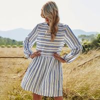 New Casual Stitching Striped Doll Version Loose Dress main image 4