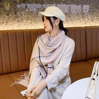 Korean Wild Student Long Section Warm Thick Fashion Scarf sku image 3
