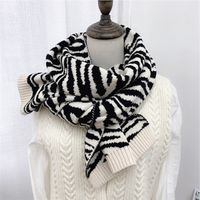 Double-sided Woolen Knitted Scarf sku image 2