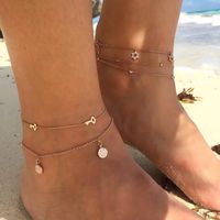 New Fashion Multi-layer Diamond-studded Five-pointed Star Anklet main image 1