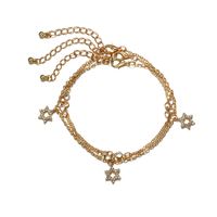 New Fashion Multi-layer Diamond-studded Five-pointed Star Anklet main image 5