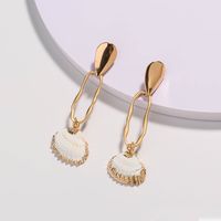 Golden Drop Shape Earrings main image 6