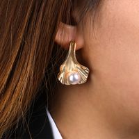 Fashion New Geometric Simple Shell Pearl Earrings main image 3