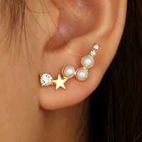 Boucles D&#39;oreilles Diamant Perles De Mode main image 3