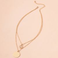 Simple Gold Coin Pendant Necklace main image 3